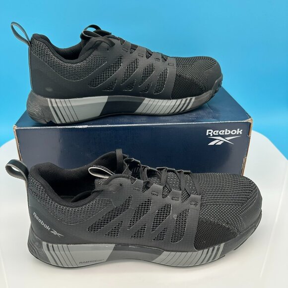 Reebok Men's Fushion Flexweave Safety Work‎ Sneaker Shoe, Size 10.5W, Black/Grey - Picture 5 of 16
